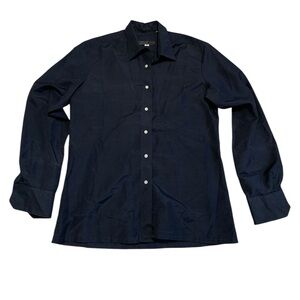 Vintage 70s Piattelli Donna Navy Button Down Shirt 12